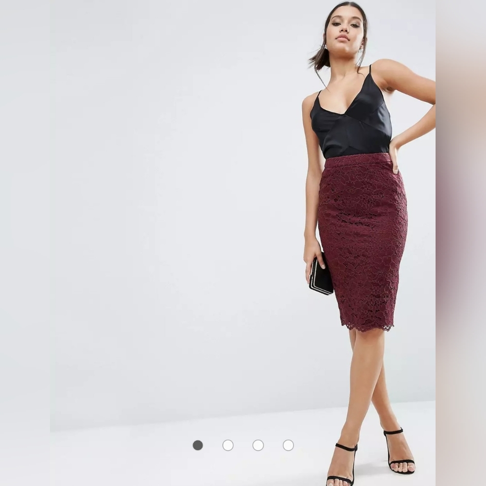ASOS Corded Laced Pencil Skirt